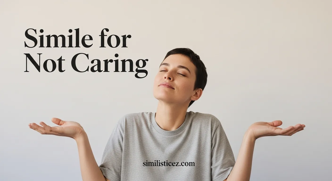 Simile for Not Caring