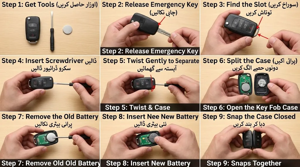 How to Change the Battery in a Key Fob