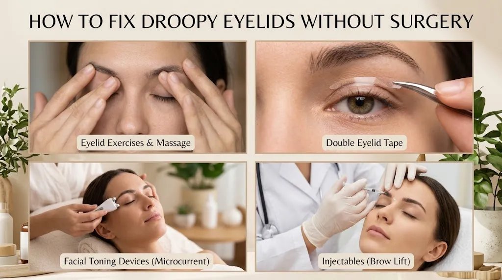 How to Fix Droopy Eyelids Without Surgery